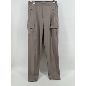 Athleta Endless High Rise Cargo Pants Womens 8T Beige Stretch Tapered Jogger Gym